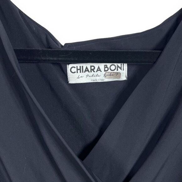 Chiara Boni La Petite Robe Black Knee Length Jersey Kaya Sheath Dress Size 38 - Picture 8 of 13
